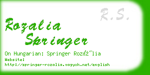 rozalia springer business card